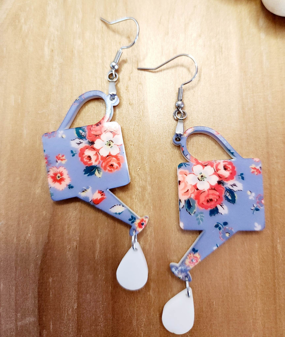 Watering can earrings