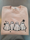 Ghost Friends Lace Applique Embroidered Sweatshirt