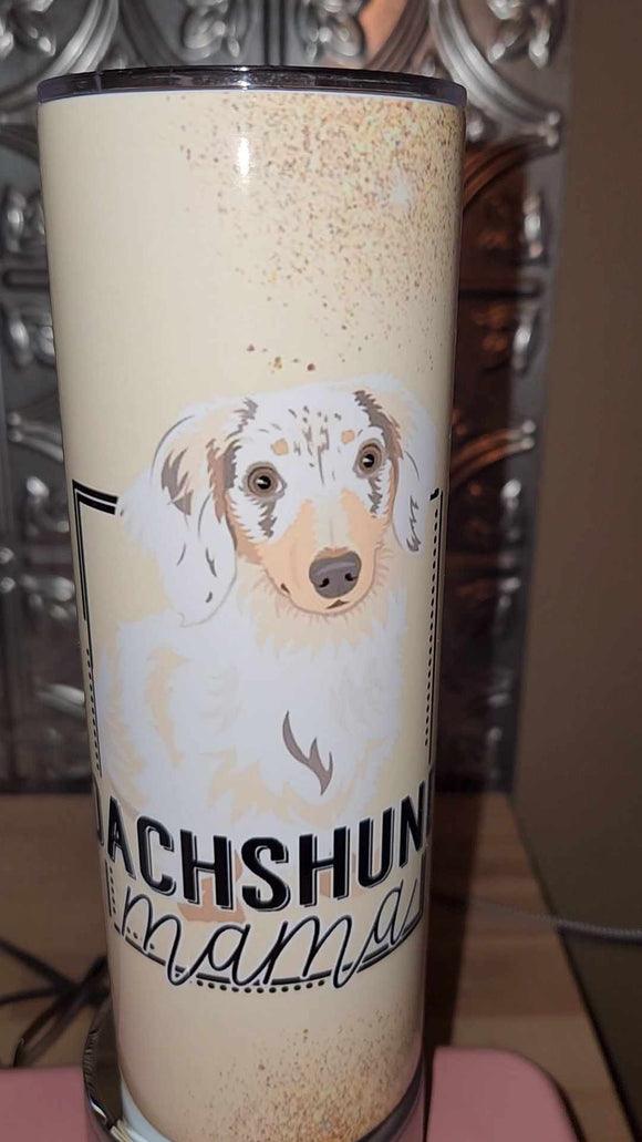 Cream Dapple Dachshund Mama 20 OZ Tumbler