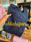 Michigan Embroidered Crew Neck Sweatshirt