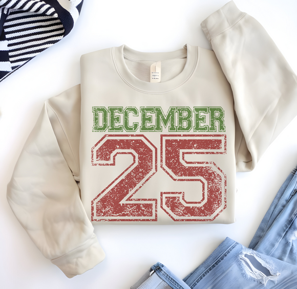 Retro December 25 Christmas Sweatshirt – Vintage Holiday Crewneck