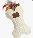 Personalized Christmas Stockings, Leather Patch Name Stockings, Laser Engraved Christmas Knit Socks