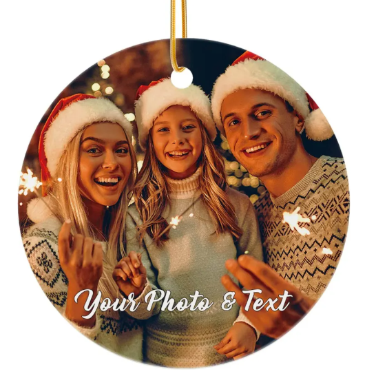 Custom Photo Ceramic Ornament