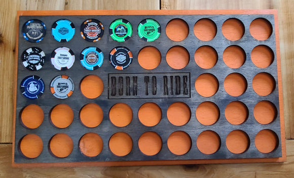 Poker Chip Plaque Sign Laser cut and engraved