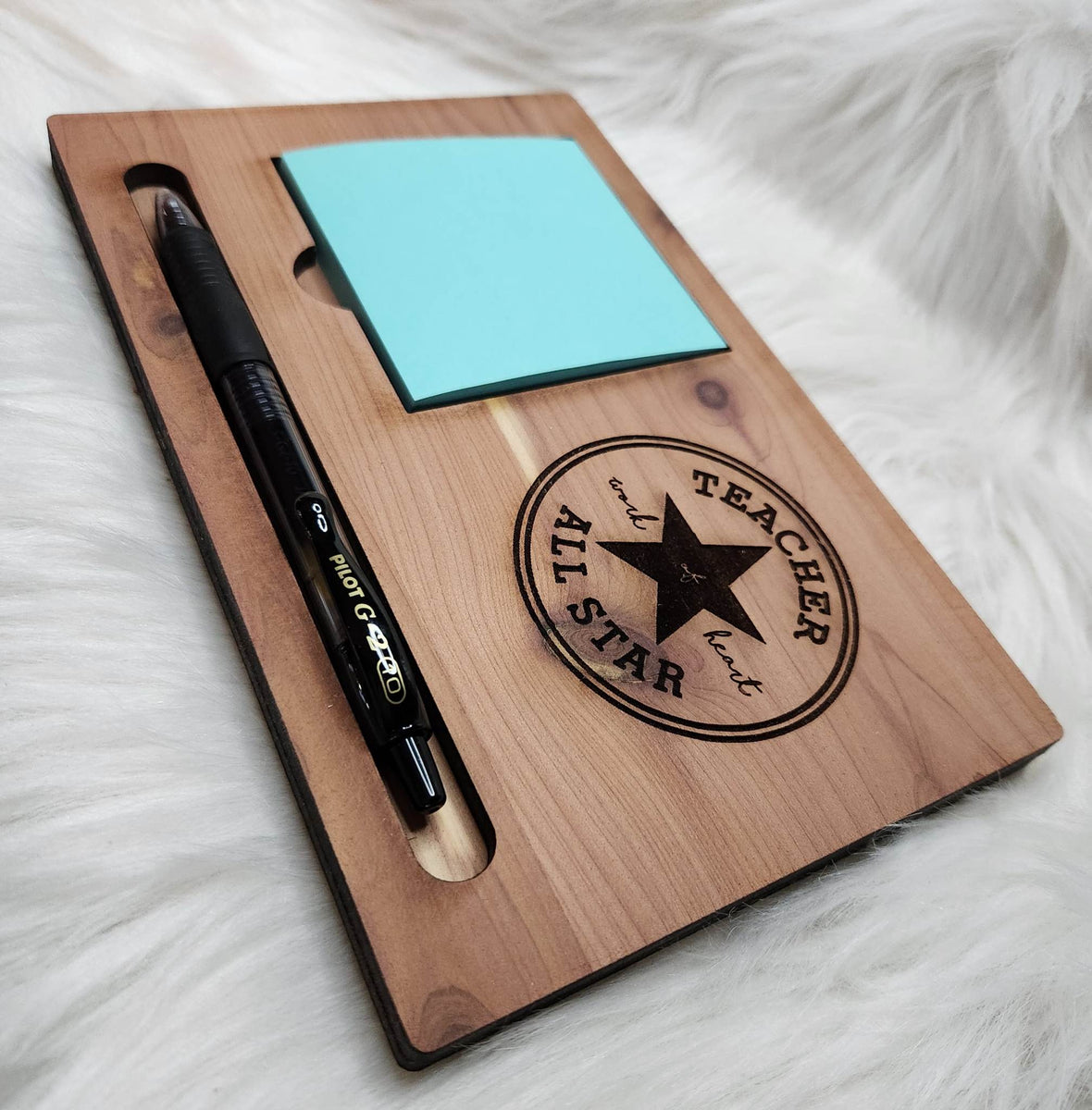 Teacher Sticky Note and Pen Desk Tray – DirtyMittenStore