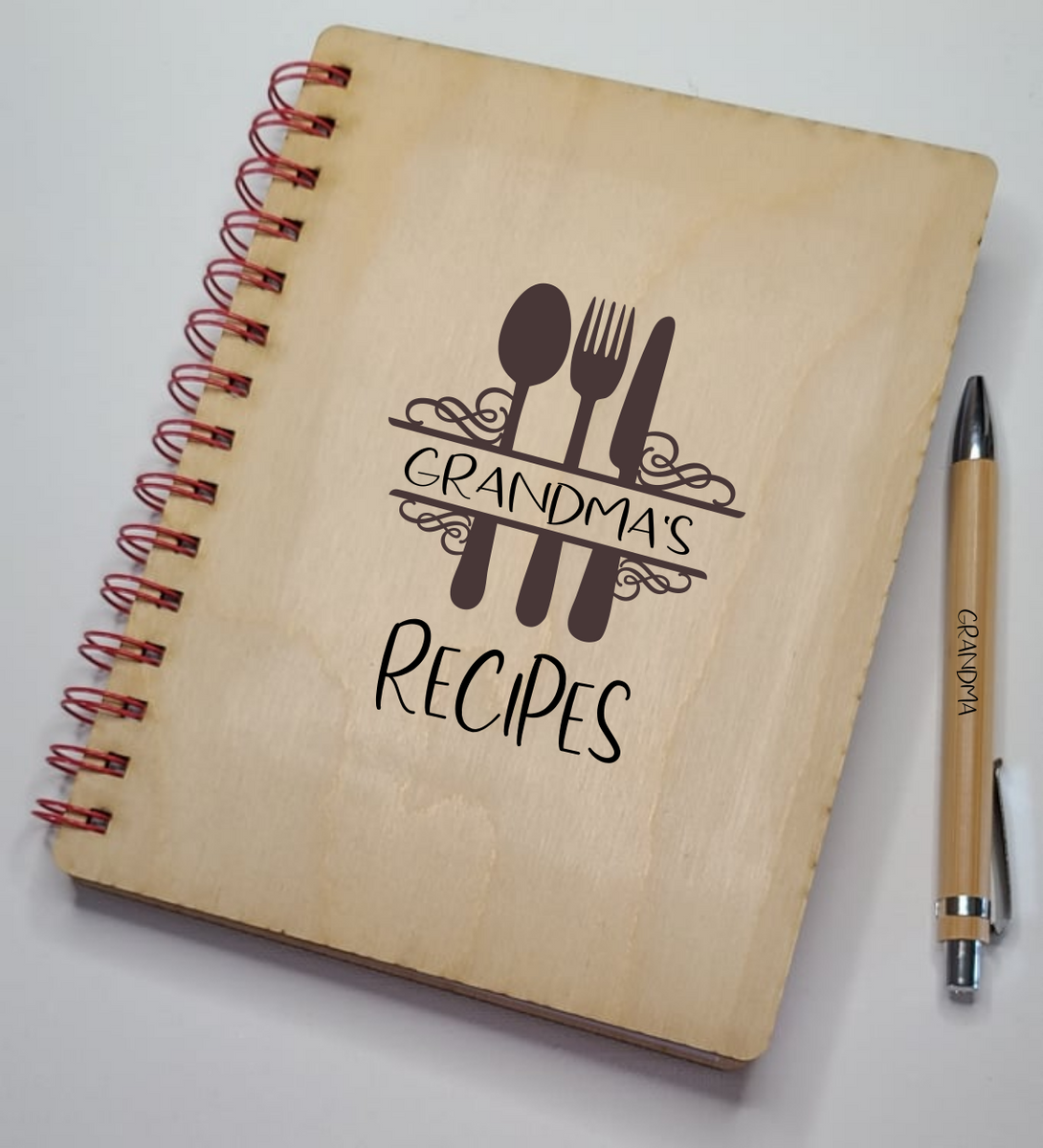 Engraved Spiral Wood Notebook with engraved pen - Personalized Dream J ...